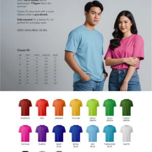 Adult Short Sleeve Basic Tee